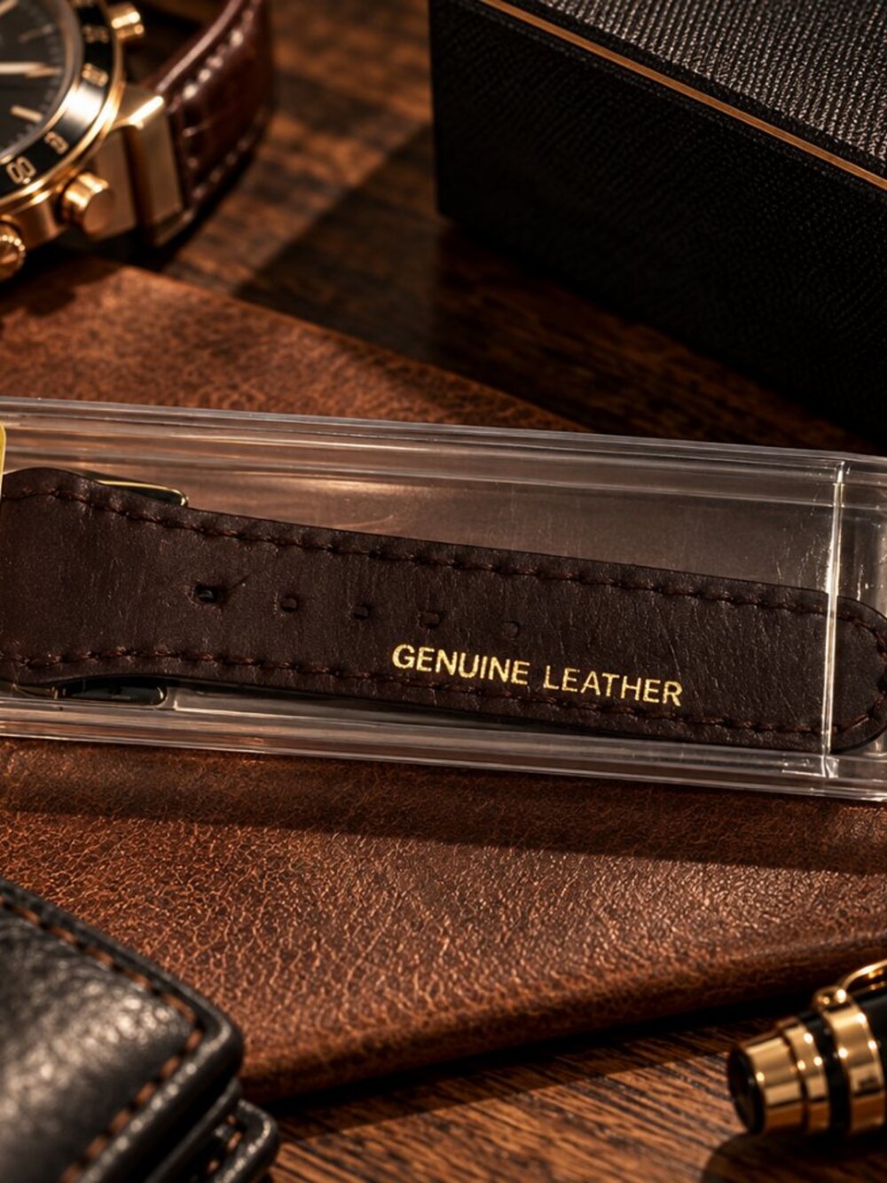 Speidel Express Genuine Leather Watch Band 16mm Brown Swiss Army Fit NOS